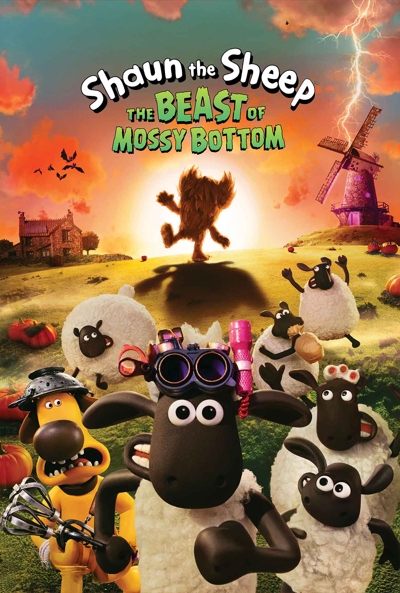 Movie Poster for Shaun the Sheep: The Beast of Mossy Bottom.