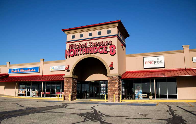 Theatre from of Northridge Cinema 8 in Guymon, Oklahoma