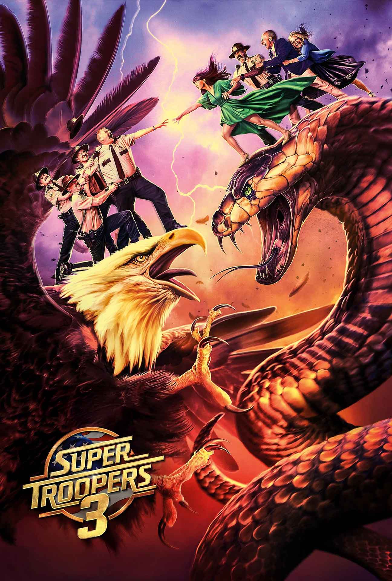 Movie Poster for Super Troopers 3.